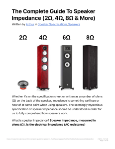 The Complete Guide To Speaker Impedance (2Ω, 4Ω, 8Ω & More) – My New Microphone