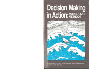 DECISION MAKING IN ACTION MODELS AND MET
