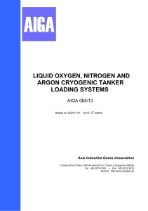 liquid oxygen, nitrogen and argon cryogenic tanker loading system guide