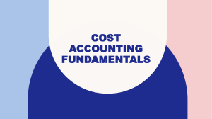 Cost accounting fundamentals