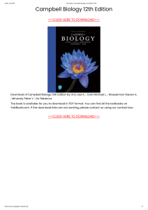 Download of Campbell Biology 12th Edition PDF