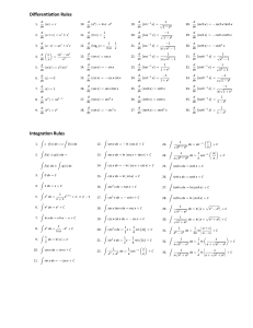 Calculus 1 & 2 Formula Sheet