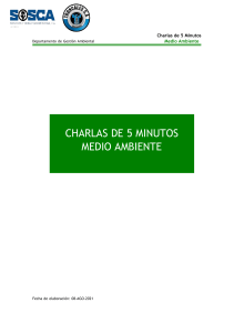 CHARLAS DE 5 MIN MEDIO AMBIENTE - I PARTE