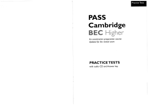 Pass Cambridge BEC Higher Practice Tests and Key