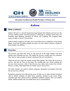 Asthma Information Sheet for BHPs Version 3