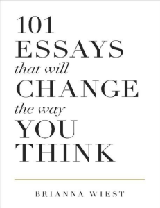 101 Essays That Will Change The Way You Think ( PDFDrive )