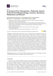 PCOS Molecular Pathophysiology: Genetics, Hormones, Therapies