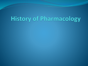 History of Pharmacology