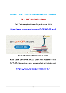 D-PE-OE-23 Dell PowerEdge Operate 2023 Exam Questions