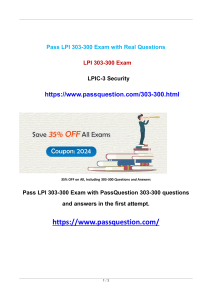 LPIC-3 Security 303-300 Exam Questions
