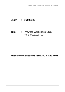 2V0-62.23 VMware Workspace ONE 22.X Professional Dumps