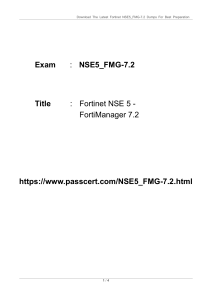 NSE5 FMG-7.2 Fortinet NSE 5 - FortiManager 7.2 Dumps