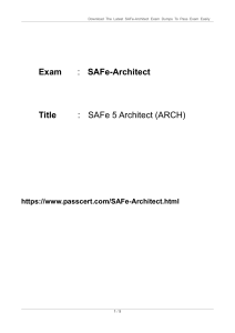 SAFe-Architect SAFe Architect (ARCH) Exam Dumps