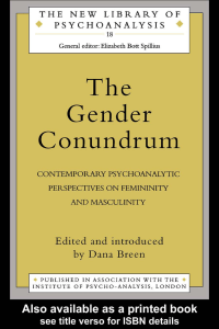 Birksted-Breen - Gender Conundrum  Contemporary Psychoanalytic Perspectives on Femininity and Masculinity (1993)