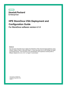 HPE StoreOnce VSA Deployment and Configuration Guide for StoreOnce software version 4.1.0-a00058155en us