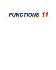 Functions 11 Textbook