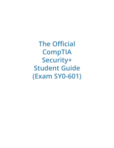 Downloadable Official CompTIA Security+ Student Guide