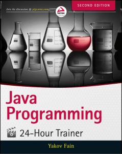 Java Programming 24-Hour Trainer Textbook