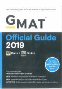 GMAT Official Guide 2019: Test Prep & Practice Questions