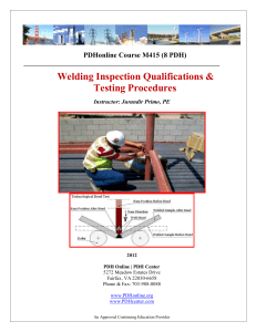 Welding Inspection Qualification and Testing Procedure