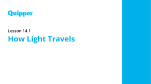Science 4 14.1 How Light Travels