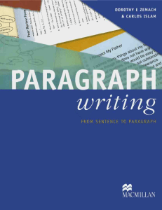 Paragraph Writing  From Sentence to Paragraph (2)