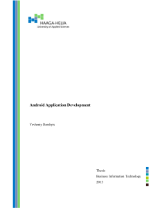 Android Application Development Thesis