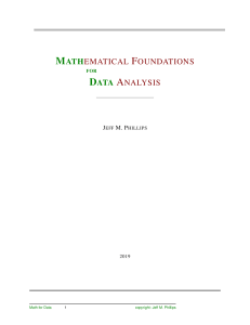 Maths for data science book