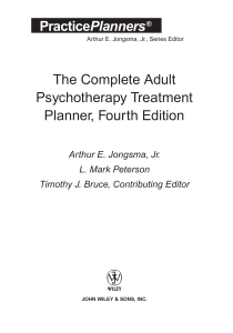  The Complete Adult Psychotherapy Treatment Planner - The Complete Adult Psychotherapy Treatment Planner