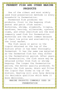 FERMENT FISH AND OTHER MARINE PRODUCTS