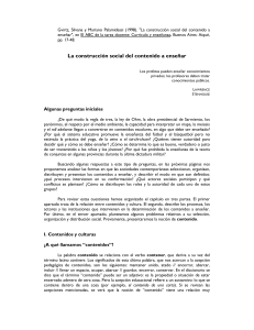 Construcción Social del Contenido a Enseñar: Análisis Pedagógico