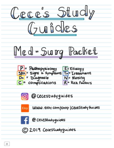 Nursing Study Guide (Med-Surg)