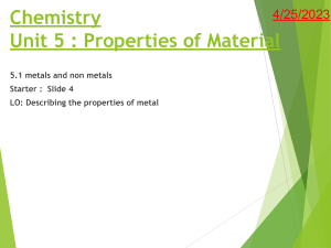 Unit 5- Properties of Materials (1)