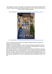 PDF: A Beautiful Rival  A Novel of Helena Rubinstein and Elizabeth Arden By   Gill Paul