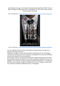 PDF: Black Ties and White Lies (Black Tie Billionaires #1) By   Kat Singleton