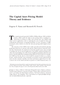 CAPM Theory and Evidence by Fama and French
