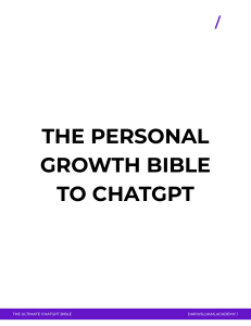 The Personal Growth Bible to ChatGPT