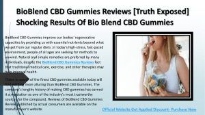 BioBlend CBD Gummies Reviews [Truth Exposed] Shocking Results Of Bio Blend CBD Gummies