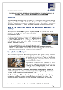 CDM15 Principal Designer Guidance Note