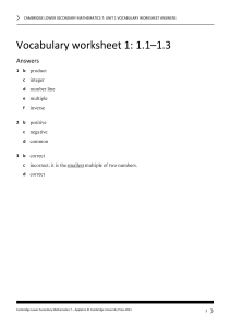 LS Maths 7 language worksheet answers