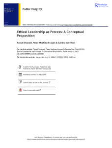 Ethical Leadership as Process A Conceptual Proposi