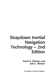 Titterton - Strapdown Inertial Navigation Technology