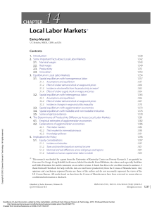 Handbook of Labor Economics ---- (Chapter 14. Local Labor Markets)