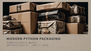 Modern Python Packaging