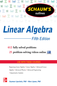 Linear Algebra Schaum's Outline fifth edition