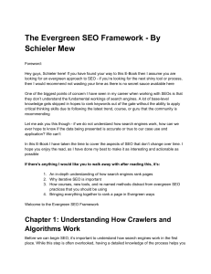 The Evergreen SEO Framework - By Schieler Mew