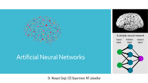 Artificial Neural Networks: Introduction & Concepts