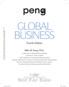 Fourth Edition. Mike W. Peng, Ph.D.