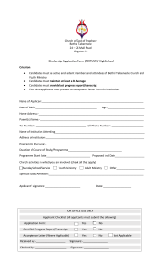Bethel Tab - Scholarship Application form 2k23