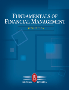 Fundamentals of Financial Management 12th Edition